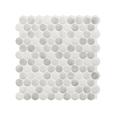 Peel and Stick Gel Backsplash Tile Penny 9" x 9"