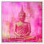 Bouddha rose - impression sur toile tendue-66812716-14378427
