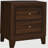 Anza Walnut 2-drawer Nightstand Bedside Table