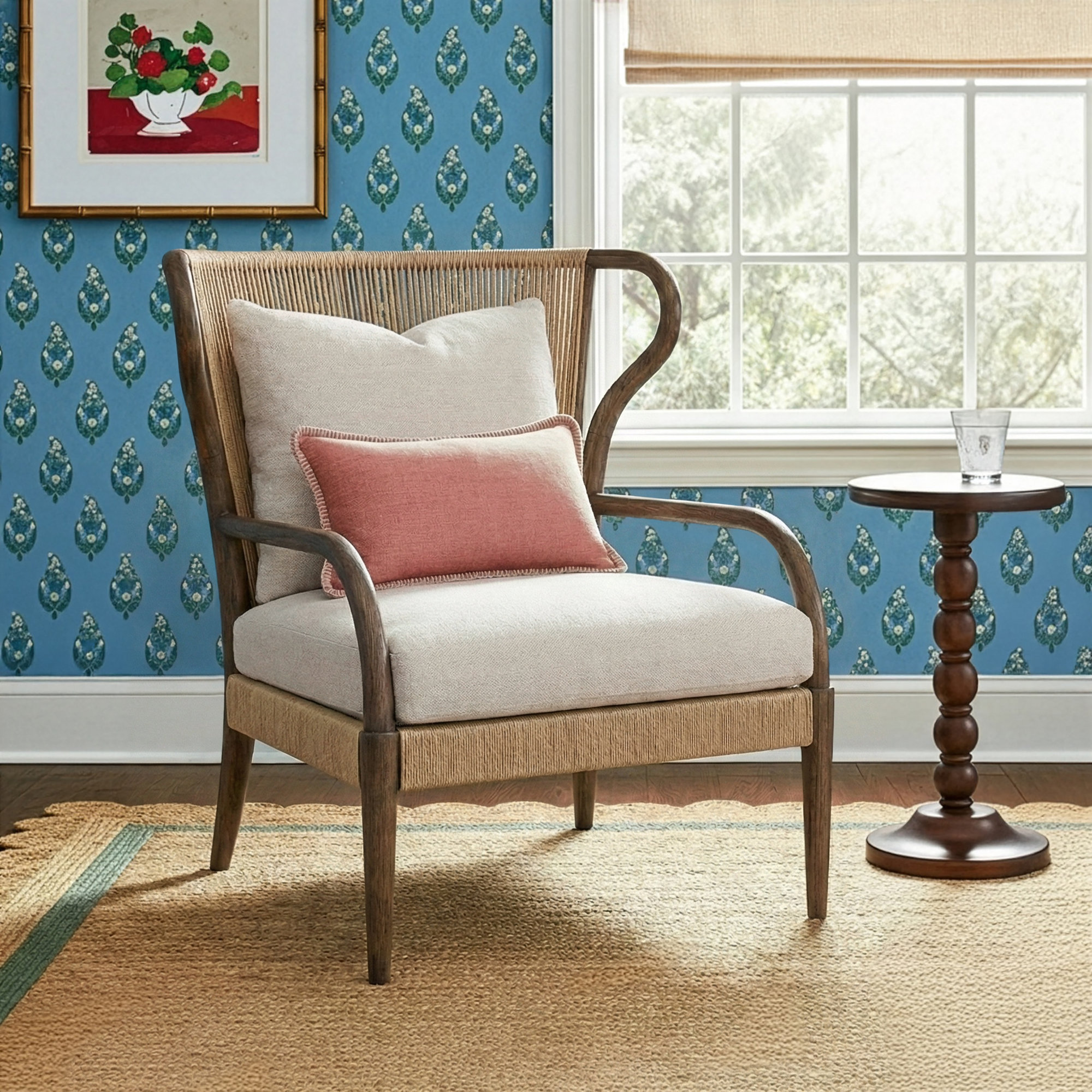 Amira Chair, Cream Solid Color