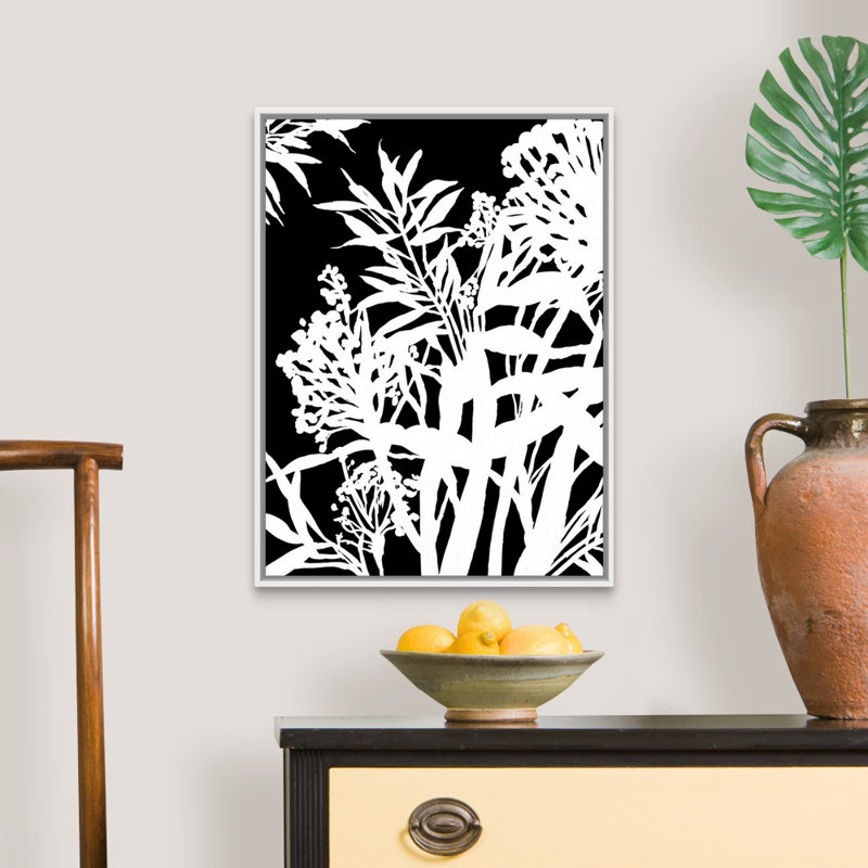 Reproduction d’art sur toile monochrome, H 26 po x l 20 po x P 1,75 po, Cadre blanc