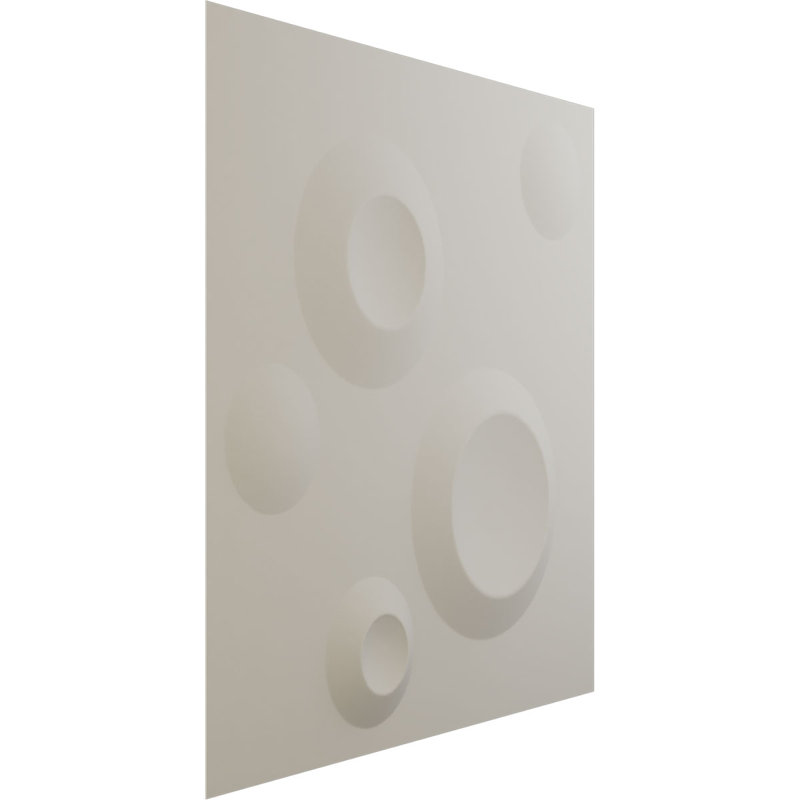 Panneau mural 3D décoratif Cole EnduraWall, Blanc fleur satiné UltraCover, H 11,88 po x l 11,88 po x P 0,38 po