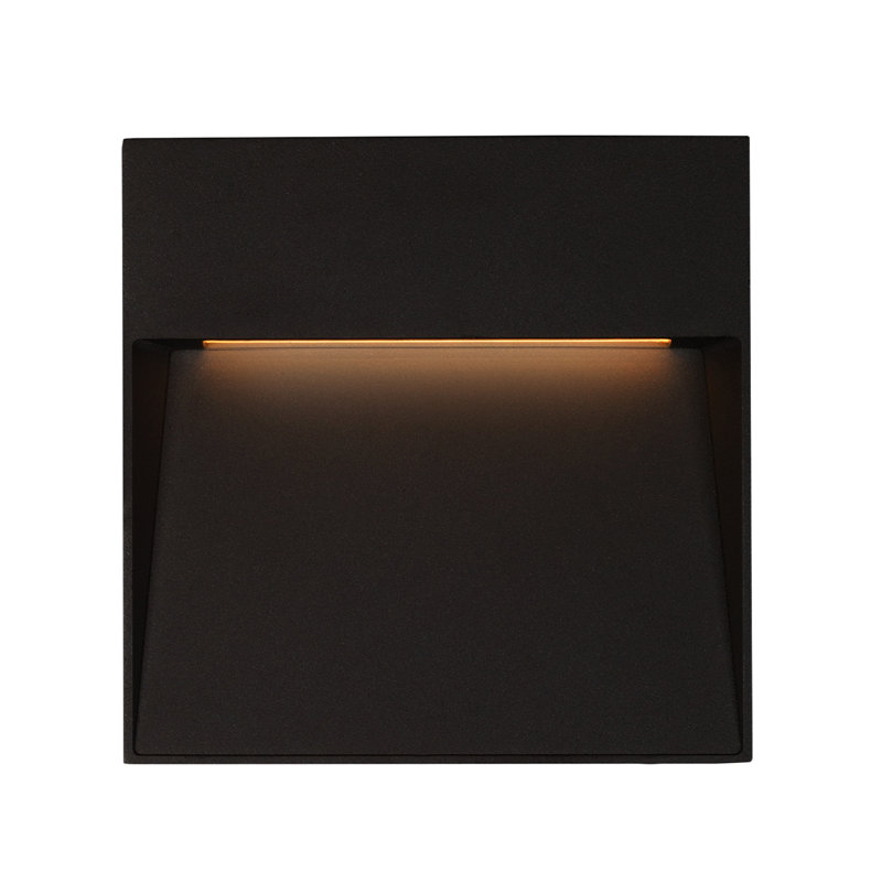 Casa 1 - Light LED Outdoor Flush Mount, Black, 8.25" H x 8.25" W x 1" D