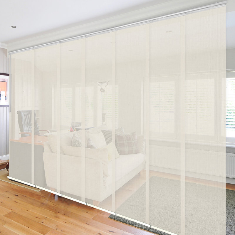 Semi Sheer Vertical Blind, 153"W x 116"L, White