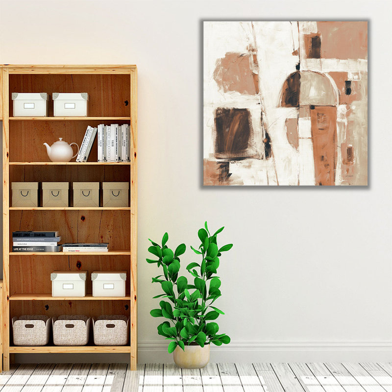 Down To The Street Neutral - reproduction d'art sur toile, H 12 po x l 12 po
