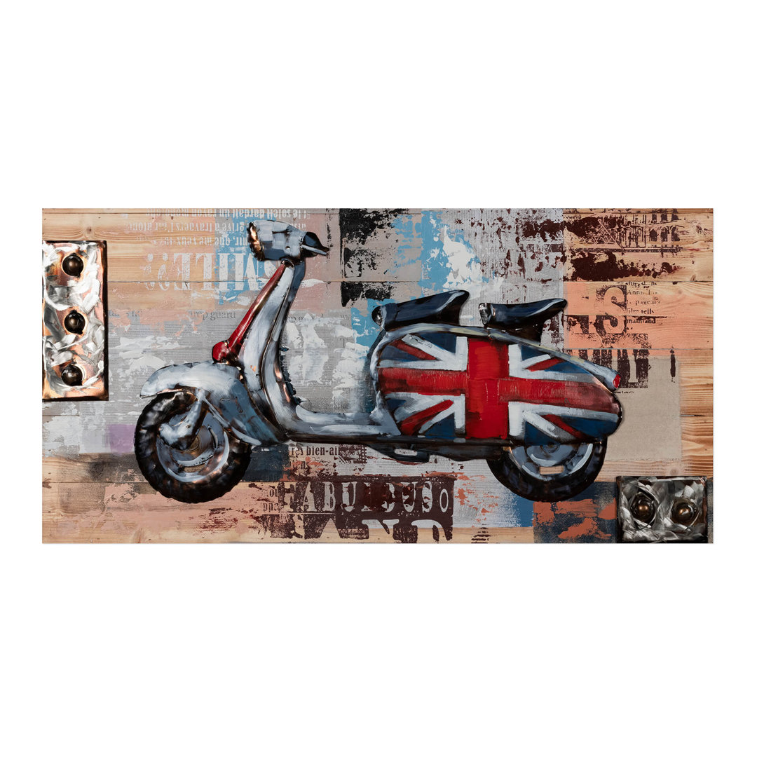 Handmade Industrial Transportation Wall Decor on Metal