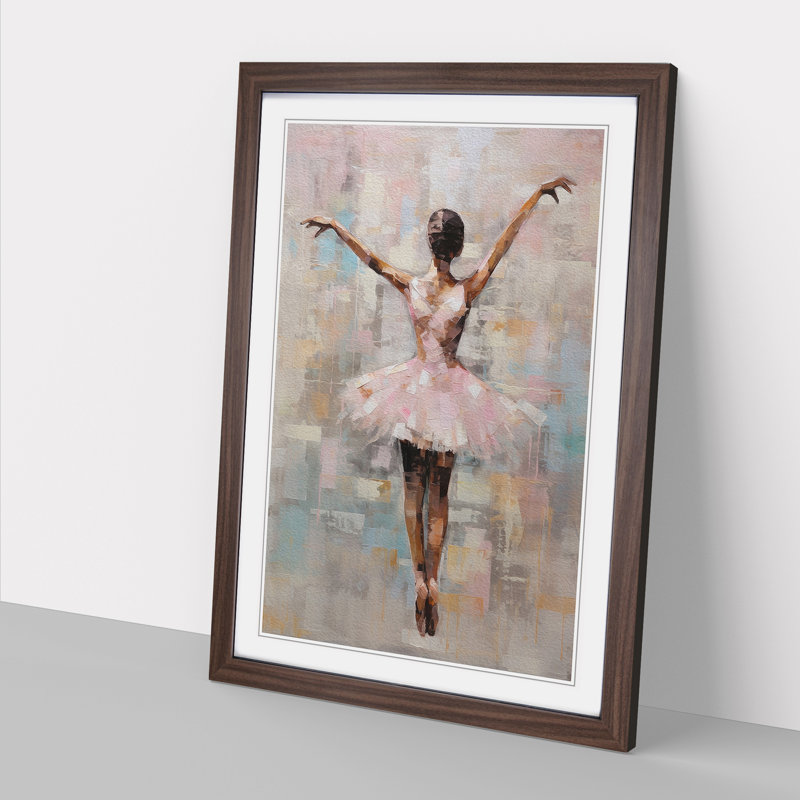 Single Picture Frame Print on Wood, Walnut Framed, 46cm H x 34cm W