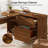 Fluted L-Shaped Executive Desk with Filing Cabinet