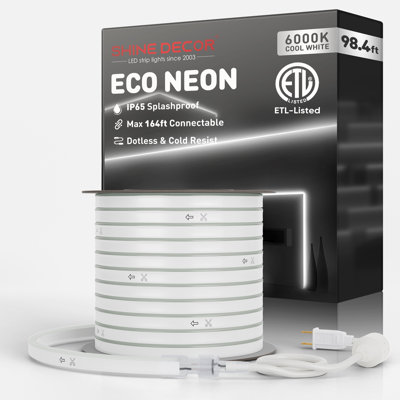 Luminaire néon 120V Shine Decor blanc froid 6000K