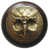 Antique Brass / Dark Walnut Wood