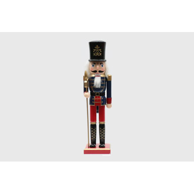 Wizardi Wooden Royal Guard Nutcracker F07M6-11 Blue