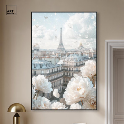 Peonies Over Paris Canvas Glam Wall Decor by 