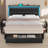 Beige Bed Frame With 5 Xl Storage Drawers-2022326759-2022143218