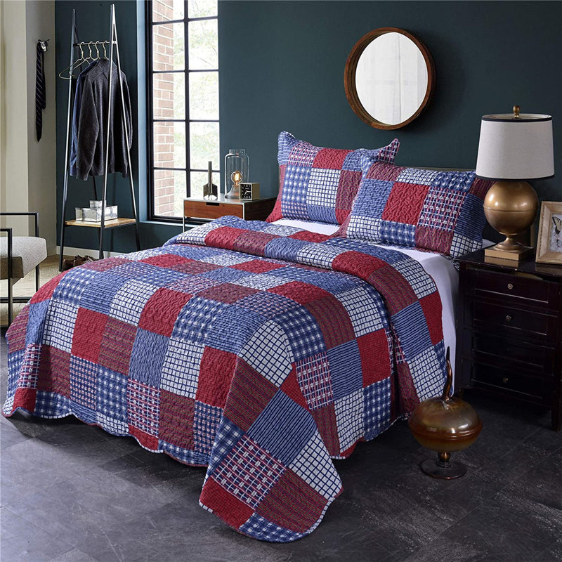 Battershell Plaid Quilt, King Quilt + 2 King Shams