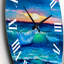Sunshine Reflecting Throug Braking Waves IX - Coastal wall clock-59913355