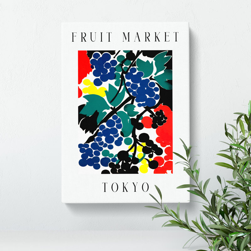 Grapes Tokyo Fruit Market - Wrapped Canvas, 50cm H x 35cm W x 3cm D