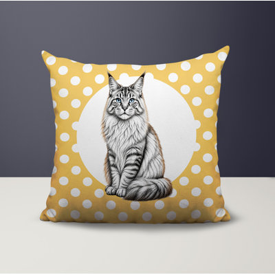Maine Coon Cat Indoor/Outdoor Reversible Pillow