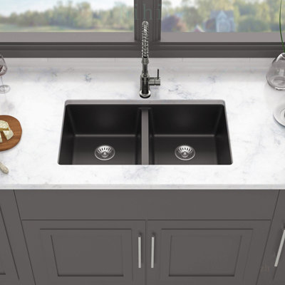 Undermount Double Bowl Quartz Kitchen Sink