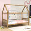 Lit simple en bois avec tête et pied de lit-1665654442