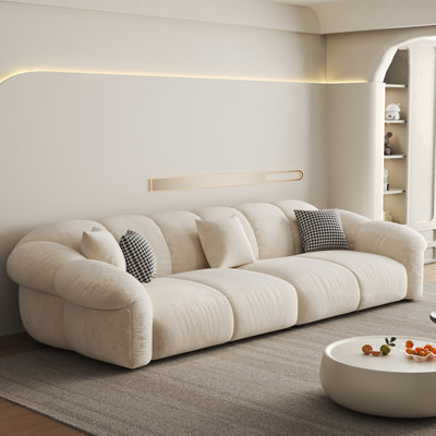 Coussin modulaire beige en polyester