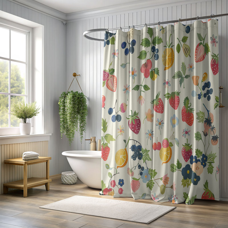 Rideau de douche Fresh Apple, H 74 po x l 71 po