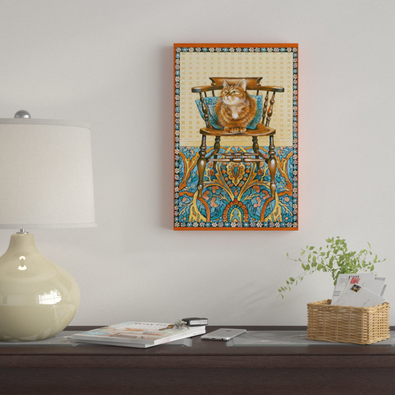 « fleur on chaise », reproduction d’impression sur toile, H 18 po x l 12 po x P 1,5 po, Toile tendue, Pas de tapis