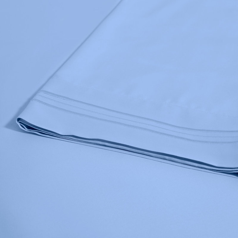 Ensemble de draps en micro-fibre, Bleu, Ensemble de draps pour grand lit + drap-housse + t