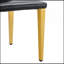 Quatre chaises de salle à manger en polyuréthane noir, pieds en métal doré. Simple et polyvalent, confortable et accompagné. Des chaises de salle à manger exquises et polyvalentes offrent une nouvelle expérience confortable. (Ensemble de 4)-1478520821-1478520822