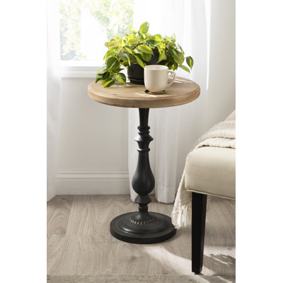 Alcott Hill® Anssi Wood And Metal Side Table 18X18x25