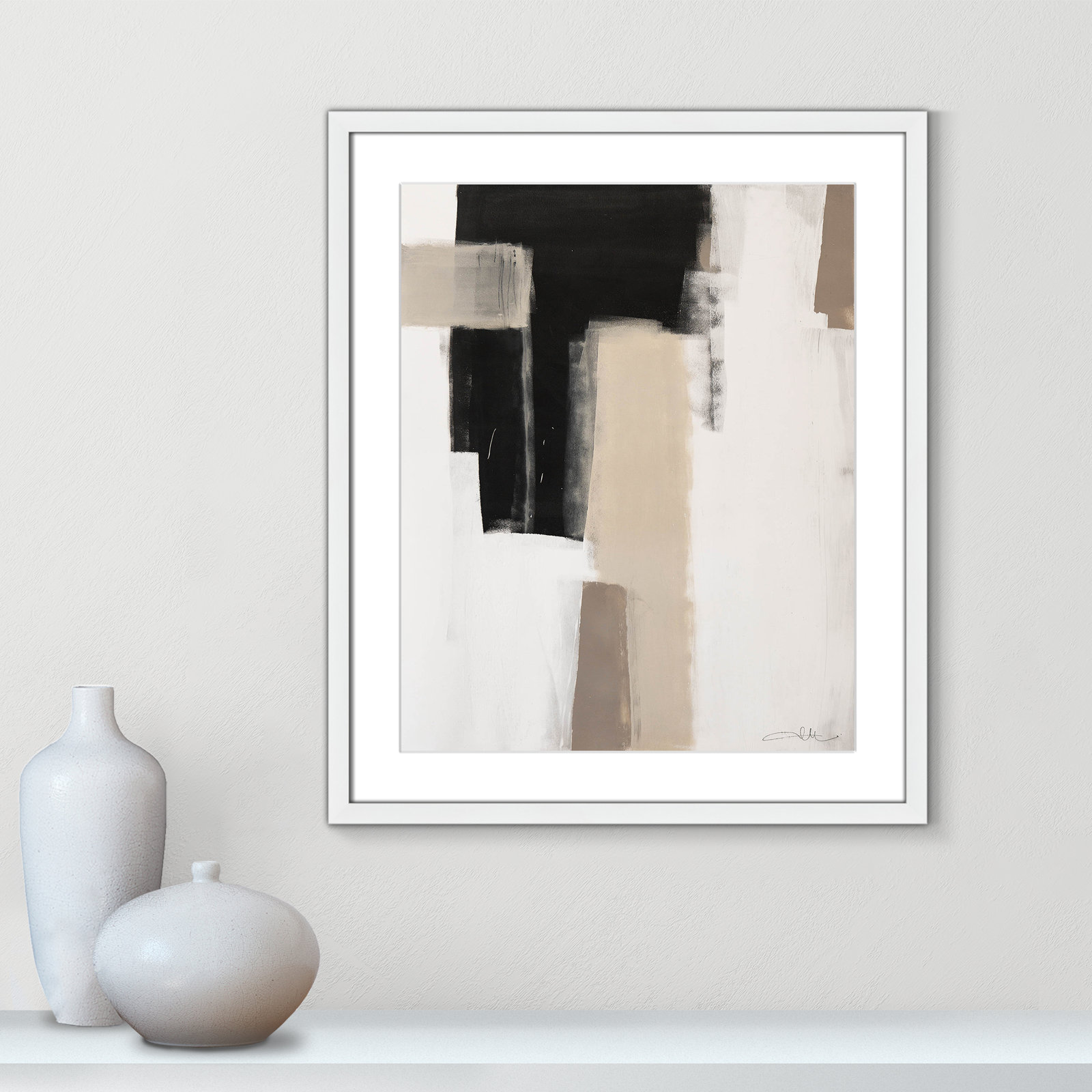 Earth Scapes I by Casa Fine Arts, White Matted Picture Framed, 25.5" H x 21.5" W x 1.25" D