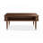 Corrigan Studio Mandea 39" Walnut Coffee Table with Storage Mid Century Danish Design and Brass-Style Hardware