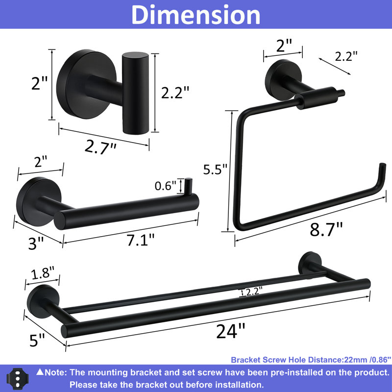 5 - Piece Bathroom Hardware Set