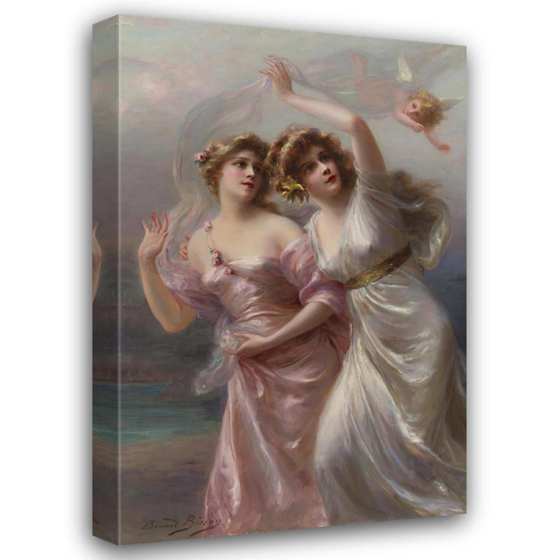 «Love's Messagers» par Édouard Bisson - Art mural sur toile tendue avec châssis, H 40 po x l 28 po