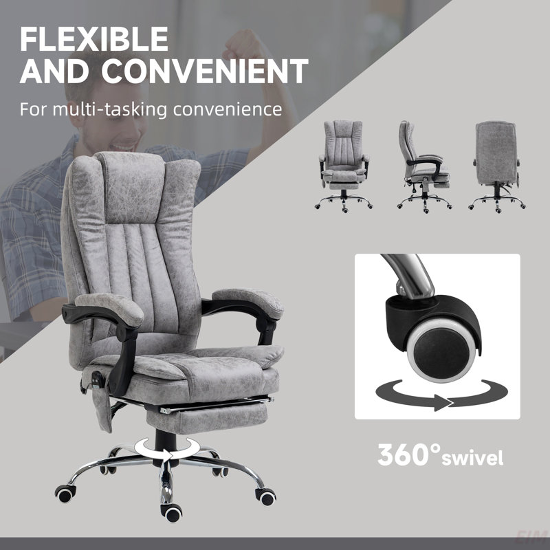 Fauteuil de bureau inclinable à haut dossier Vinsetto Massage