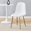 Chaise de luxe simple et luxueuse - ensemble de 4 chaises de salle à manger en polyuréthane à haute résilience avec pieds dorés en métal.