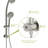 Multi Function Dual Shower Head - Shower System With 4.7" Rain Showerhead, 8-Function Hand Shower, Adjustable Slide Bar,Brushed Nickel-124897514