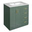 Meuble-lavabo de style rétro de 30 po avec cadre en bois massif, portes, glissière à tiroir lisse, planches, grand espace de rangement pour une utilisation quotidienne