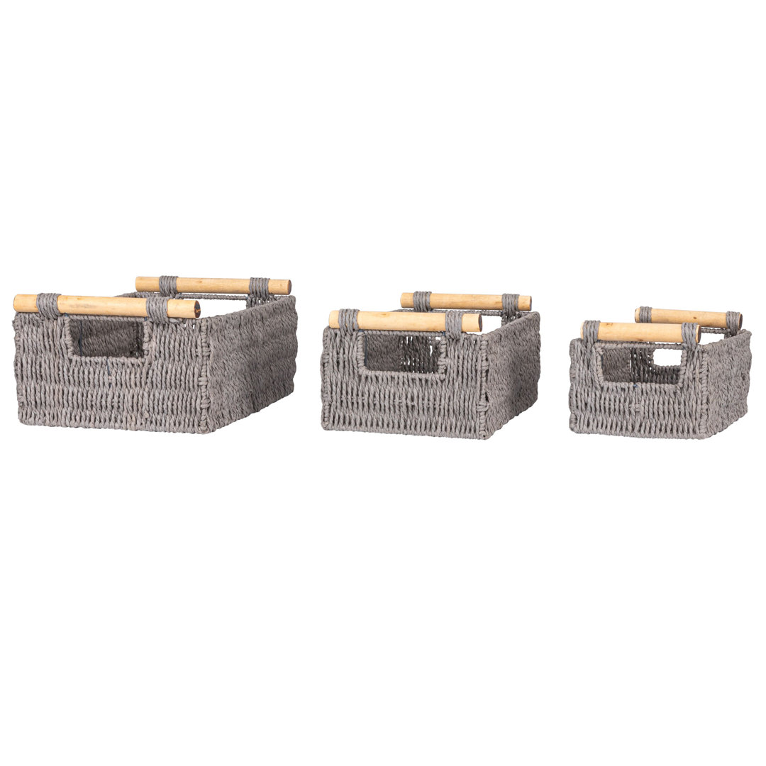Cardboard General Basket Set (Set of 3) Household Essentials 