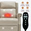 Fauteuil inclinable manuel en similicuir pour le salon avec mécanisme de mouvement robuste, 8 nœuds vibrants et 3 modes de massage.