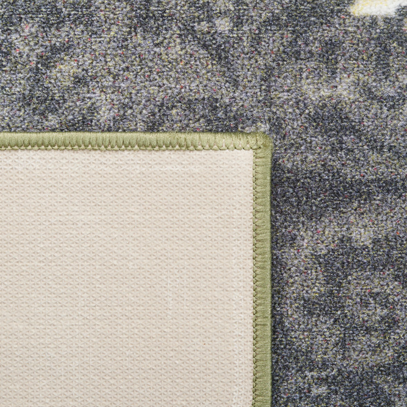 Marietta Oriental Grey/Pink Area Rug, Rectangle 7'9" x 10'