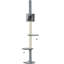 Arbre à chat 85,5 po - Centre d'escalade 4. Grattoir, boules suspendues. Stable et sécuritaire. Doux et chaud. Gris. Centre de jeu pour chats de moins de 10 livres avec coffre-fort