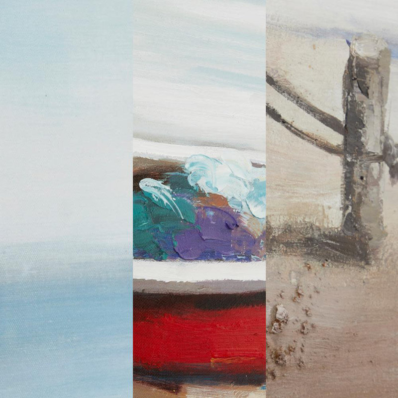 «Coastal» - Peinture sur bois encadrée