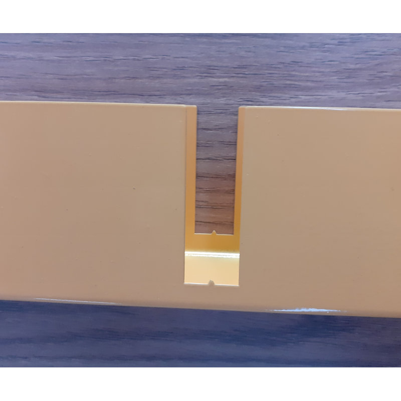 Marinel 3 Piece Tiered Tiered Shelf with Adjustable Shelves, White/Gold