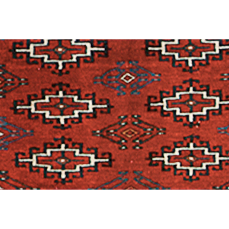 Hand Knotted Wool Area Rug in Red