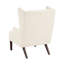 Élégante chaise assise en chenille beige - structure en contreplaqué, revêtement moderne des pieds, structure de soutien-217571320