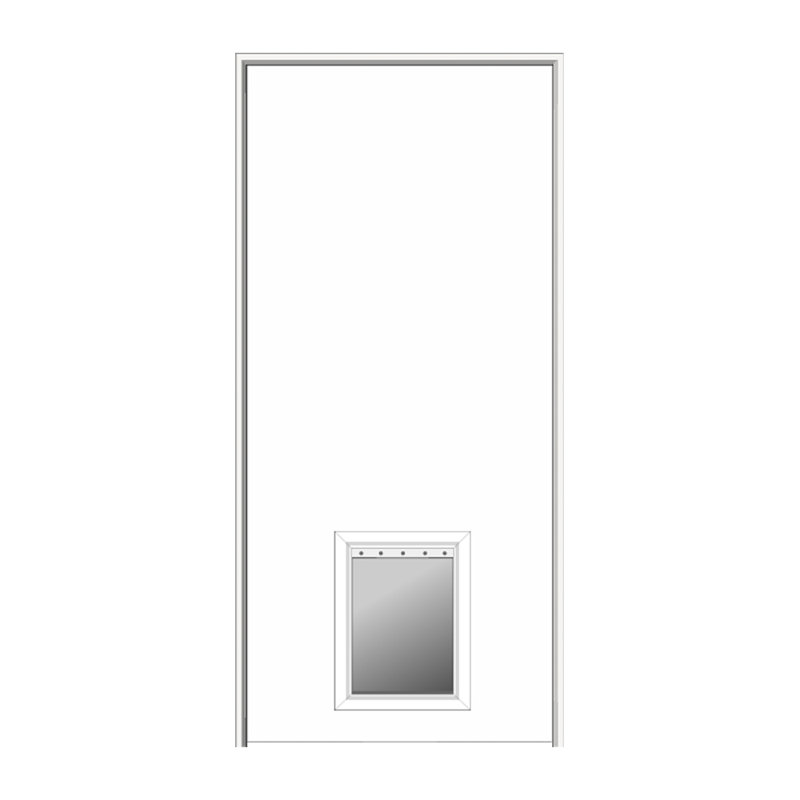 Porte standard présuspendue en bois manufacturé massif, 32 po x 80 po 1, Côté gauche, Panneau dur apprêté