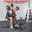 Multifonctionnel hyperextension et Preacher Curl Bench réglable Home Gym, noir