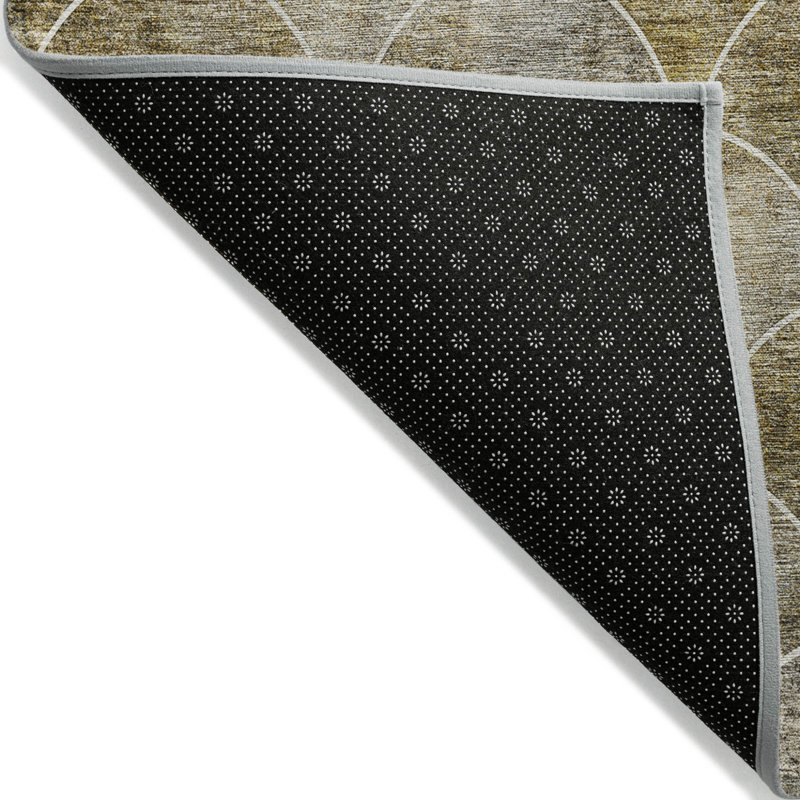 Tapis extérieur lavable abstrait beige et gris taupe 3 pi x 5 pi