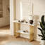 Console moderne avec cadre en métal doré, table d'entrée chic avec tablette de rangement pour le décor du salon