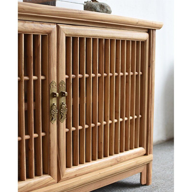 Nouveau cabinet d'appoint minimaliste de style chinois, Burlywood